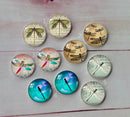 Handmade Round Photo Glass Cabachon animal dragonfly A105