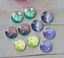 Handmade Round Photo Glass Cabachon plant Dandelion A118