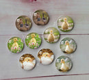Handmade Round Photo Glass Cabachon animal Duckling A12
