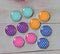 Handmade Round Photo Glass Cabachon Wave point A165