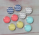 Handmade Round Photo Glass Cabachon ripple A169