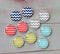 Handmade Round Photo Glass Cabachon ripple A169