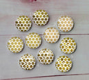 Handmade Round Photo Glass Cabachon Wave point A172
