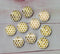 Handmade Round Photo Glass Cabachon Wave point A172