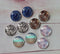 Handmade Round Photo Glass Cabachon geometric  A180