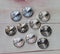 Handmade Round Photo Glass Cabachon geometric  A186
