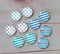 Handmade Round Photo Glass Cabachon stripe  A18