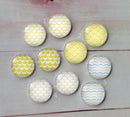 Handmade Round Photo Glass Cabachon geometric line stripe A194