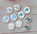 Handmade Round Photo Glass Cabachon animal Cartoon Elephant A199