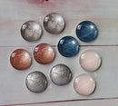 Handmade Round Photo Glass Cabachon Glitter A224