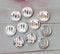 Handmade Round Photo Glass Cabachon feather  Colorful  A24