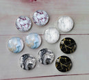 Handmade Round Photo Glass Cabachon ripple A39