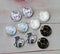 Handmade Round Photo Glass Cabachon ripple A39
