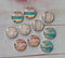 Handmade Round Photo Glass Cabachon grain veins A44