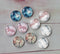 Handmade Round Photo Glass Cabachon  veins A45