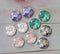 Handmade Round Photo Glass Cabachon  veins A46