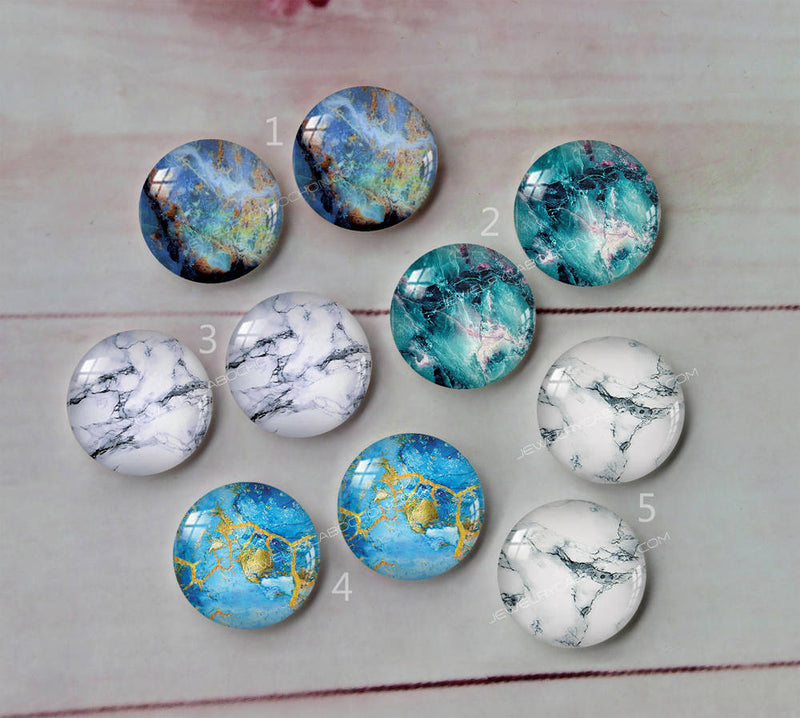 Handmade Round Photo Glass Cabachon Texture A47