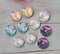 Handmade Round Photo Glass Cabachon geometric A50