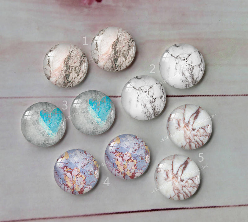 Handmade Round Photo Glass Cabachon Texture A52