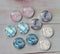 Handmade Round Photo Glass Cabachon Texture A53