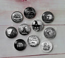 Handmade Round Photo Glass Cabochon A543