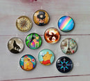 Handmade Round Photo Glass Cabochon A580