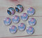 Handmade Round Photo Glass Cabachon geometric Starry sky A62