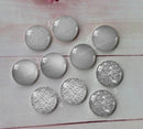 Handmade Round Photo Glass Cabachon powder flash A68