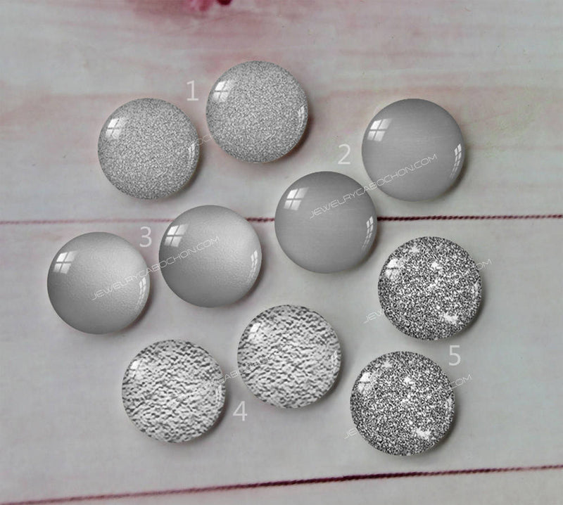 Handmade Round Photo Glass Cabachon powder flash A68