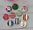 Handmade Round Photo Glass Cabochon geometric A693