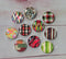 Handmade Round Photo Glass Cabochon geometric A699
