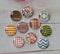 Handmade Round Photo Glass Cabochon geometric A702