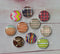 Handmade Round Photo Glass Cabochon geometric A704