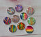 Handmade Round Photo Glass Cabochon geometric A706