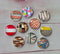 Handmade Round Photo Glass Cabochon geometric A708