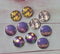 Handmade Round Photo Glass Cabachon Flash chip A74