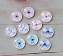 Handmade Round Photo Glass Cabachon plant flower A76