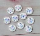 Handmade Round Photo Glass Cabachon plant flower A77
