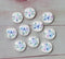 Handmade Round Photo Glass Cabachon plant flower A77