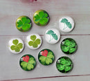 Handmade Round Photo Glass Cabachon plant  A82