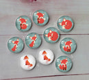 Handmade Round Photo Glass Cabachon Cartoon fox A92