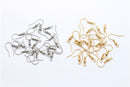 100pcs Stainless Steel Earring Hooks - Earring Finding - Stainless Steel Fish Hook Earrings 20x23mm Stainless Steel Ear Wire Wholesale