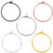 50pcs Stainless Steel 15/20/25mm Big Circle Wire Hoops Loop Earrings,Earring Hooks, Earring Finding