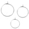 50pcs Stainless Steel 15/20/25mm Big Circle Wire Hoops Loop Earrings,Earring Hooks, Earring Finding