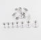 100pcs Earring Posts/Ear Nut Backs, Earring Studs, 3/4/5/6/8/10mm Glueable Flat Pad,Surgical Stainless Steel Bezel Base