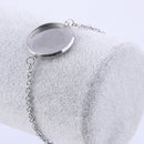 10pcs 8-25mm stainless steel bracelet Base Round Setting, bracelet blank,Bezel bracelet blanks, Blank Bezel Link Photo Charm Bracelet