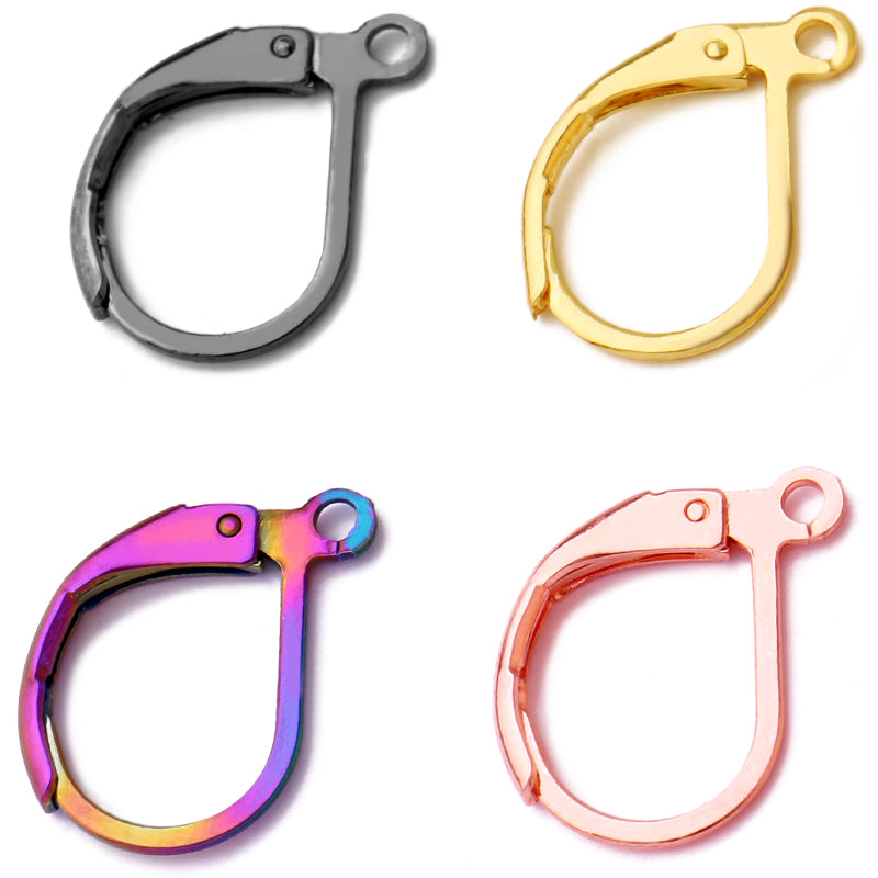 50pcs Stainless Steel Earring Wires,Surgical Stainless Steel Leverback Ear WireEar Wire Earring Hooks,Hypoallergenic Spring Earring Finding
