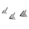 50pcs 4-7mm Surgical Stainless Steel Triangle Earring Studs Base,Earring Blanks,Triangle Bezel