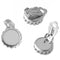 10pcs Stainless Steel Crown Ear Clips ,Earring Base Cameo Bezels 12/15/20mm Clip-on Earring Pad