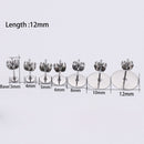 100pcs stainless steel Earring Flat Stud with 3MM 4MM 5MM 6MM 8MM 10MM 12mm Pad - earrings Settings base -Earring Stud, Earring Blank